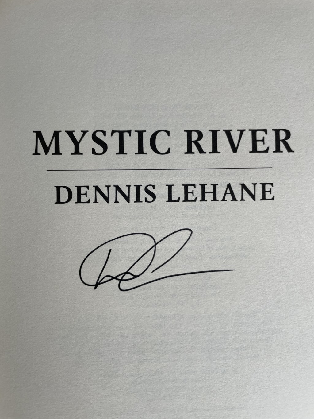 dennis lehane mystic river signed first 2