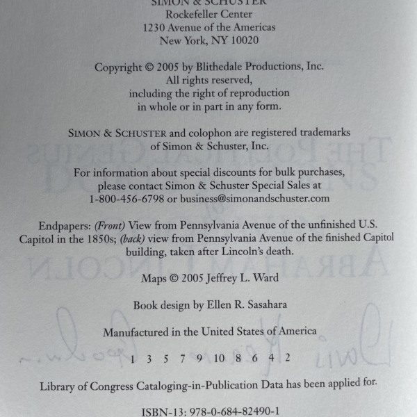 doris kearns goodwin team of rivals signed first 3