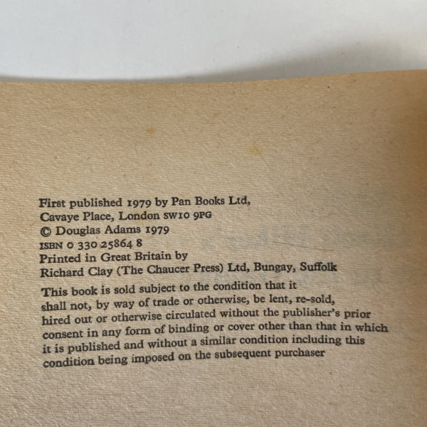 douglas adams the hitchhikers guide to the galaxy first 2