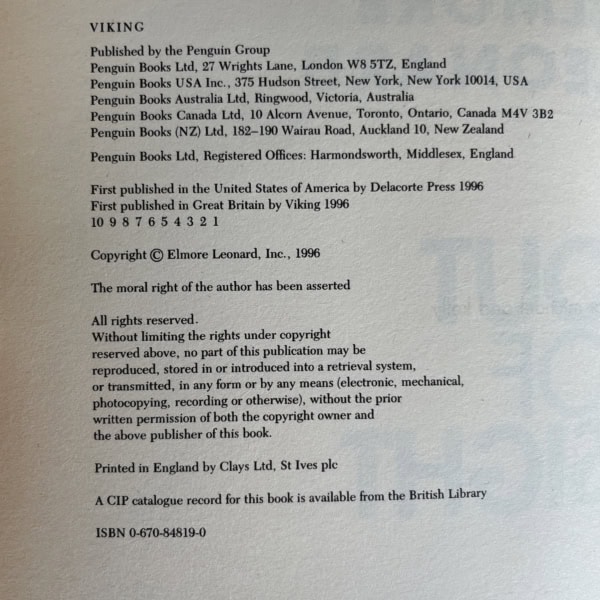 elmore leonard out of sight first edition2