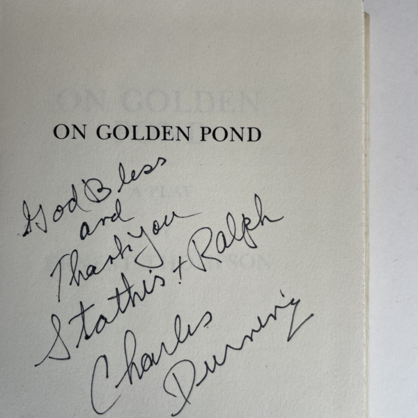 ernest thompson on golden oond signed first ed2