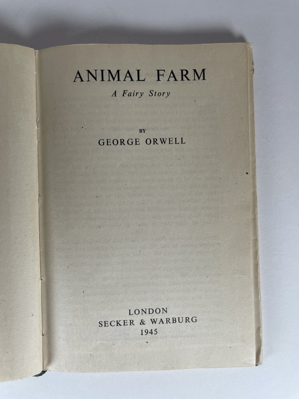 george orwell animal farm first edition2