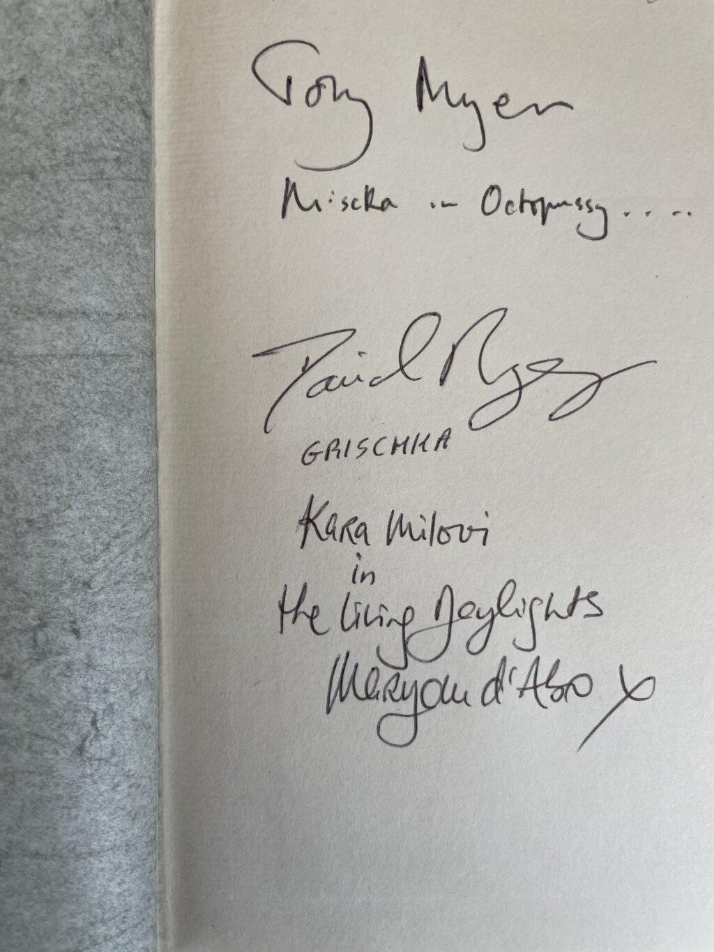 ian fleming octopussy multi signed 2