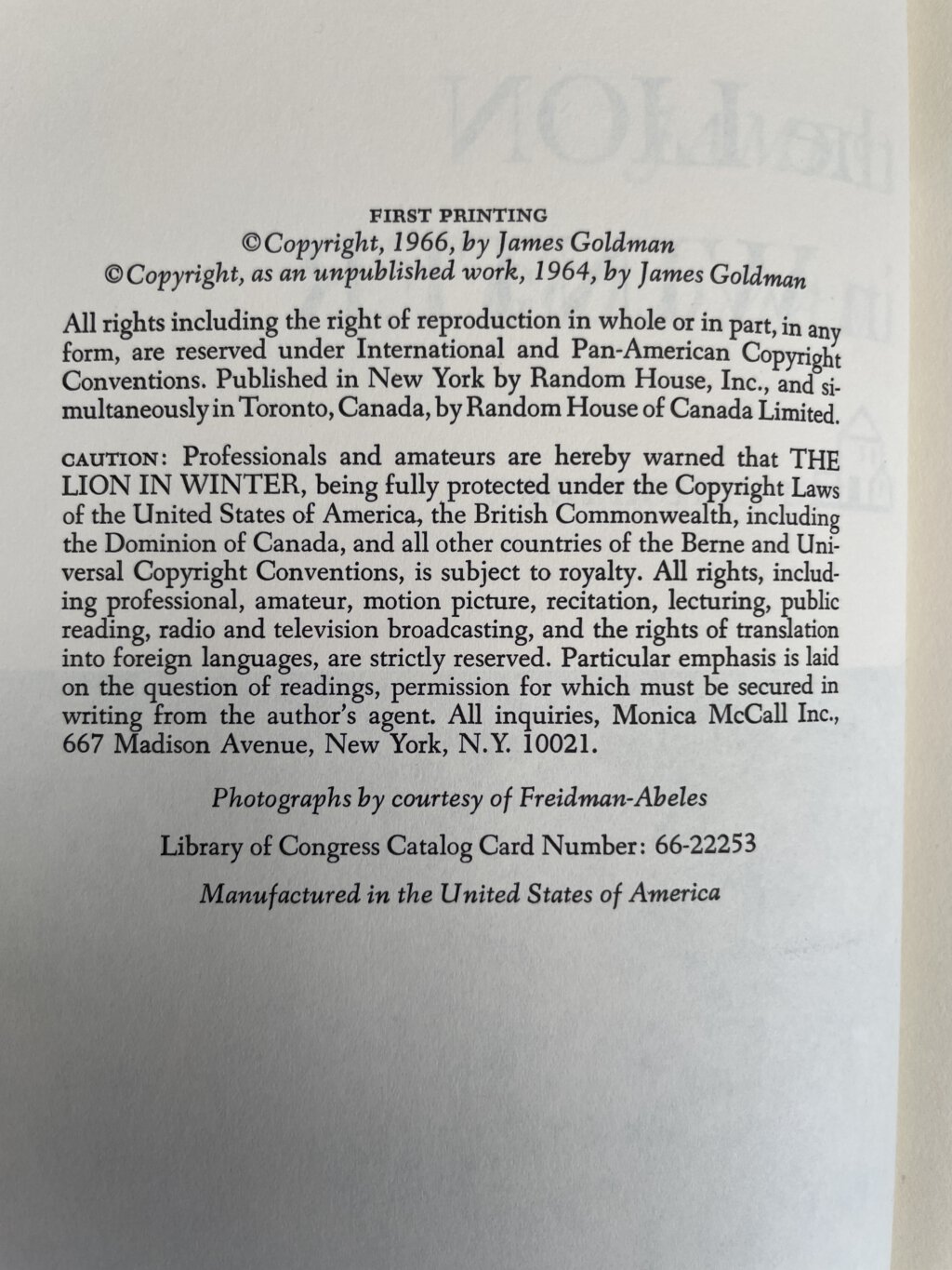 james goldman the lion in winter first ed2