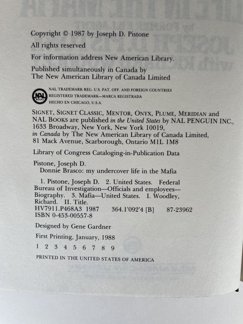 joseph pistone donnie brasco first ed2