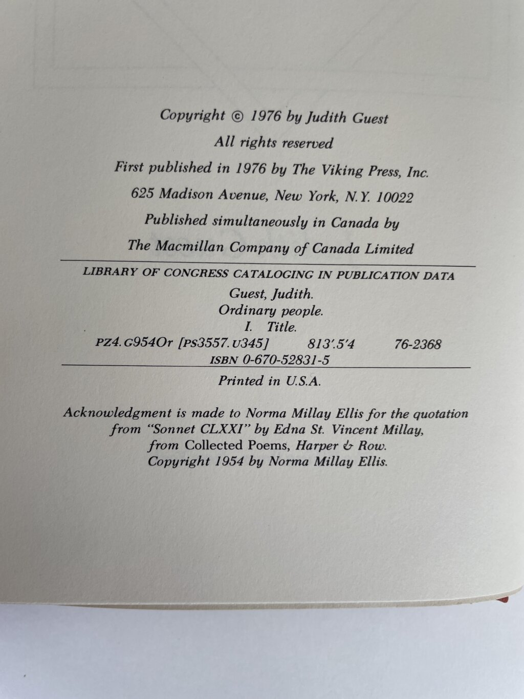 judith guest ordinary people first edition2