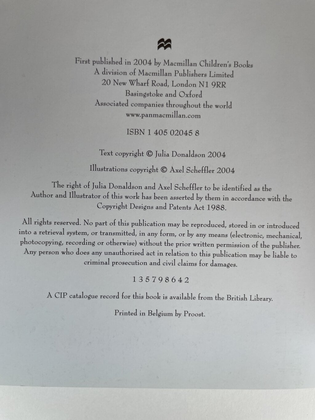 julia donaldson the gruffalos child signed first 3