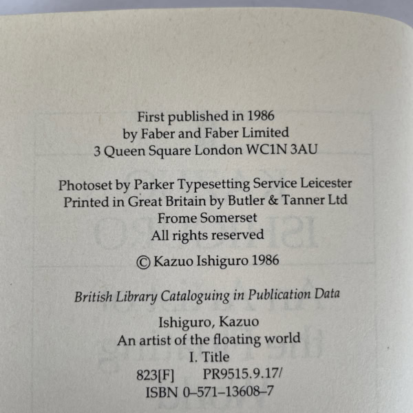kazuo ishiguro an artist in the floating world first 2