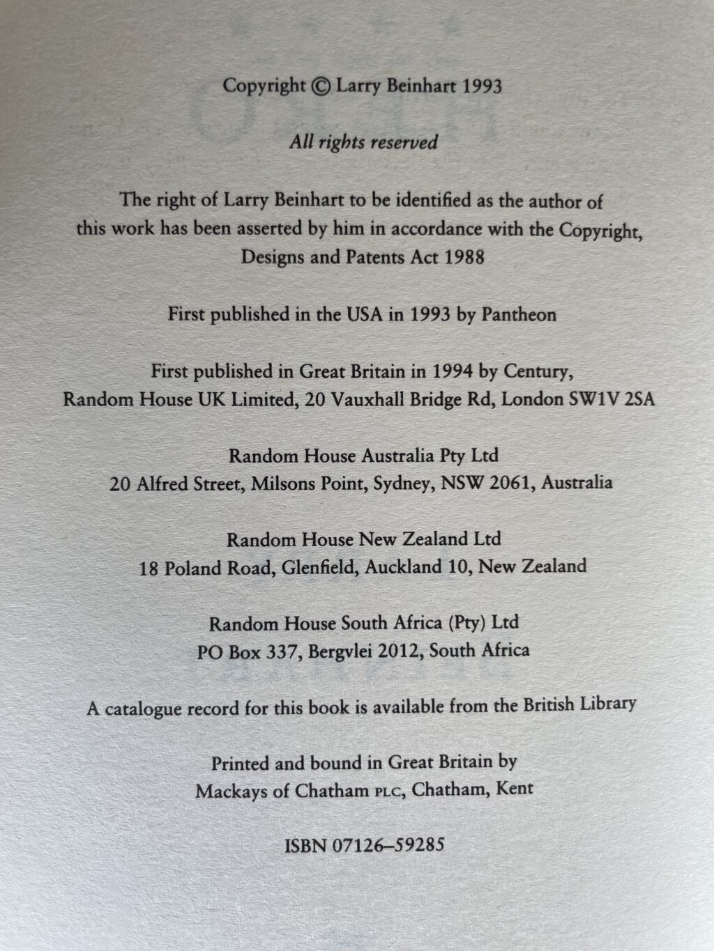 larry beinhart american hero first ed2