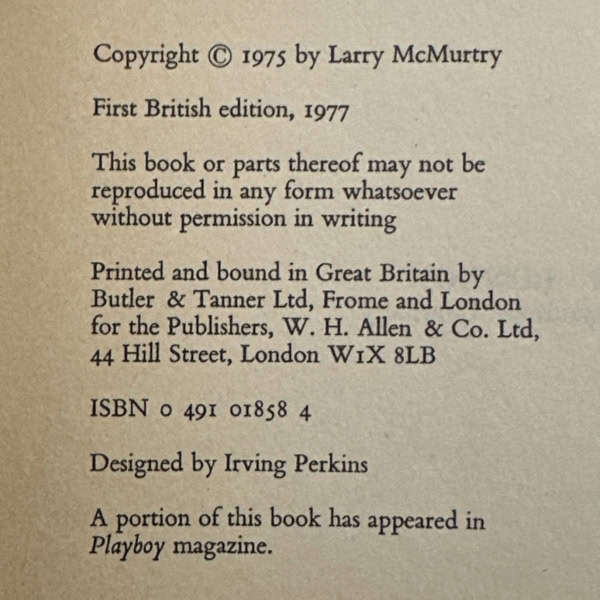 larry mcmurty terms of endearment signed first edition5