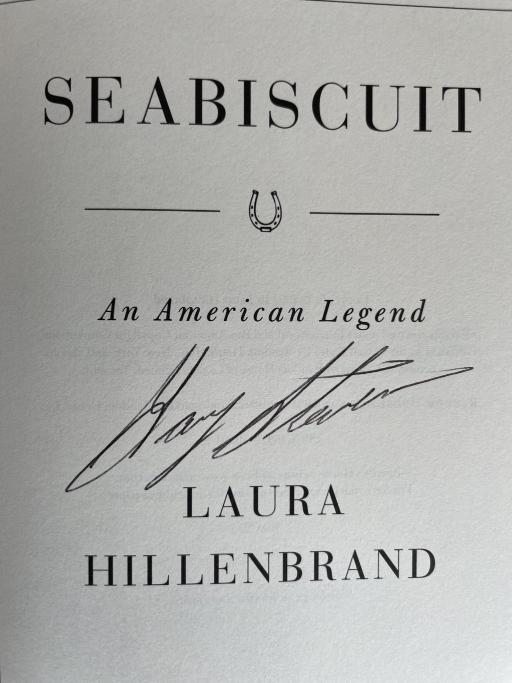 laura hillenbrand seabiscuit first signed2