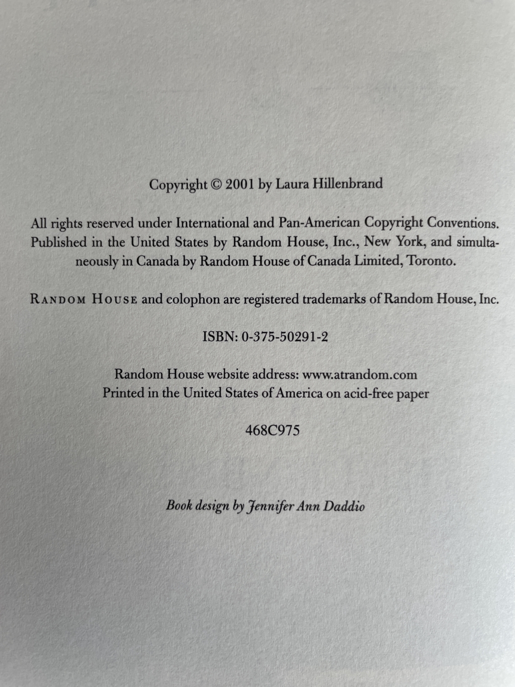 laura hillenbrand seabiscuit first signed3