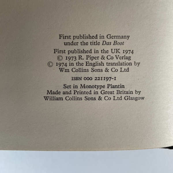 lothar gunther buchheim u boat first edition2