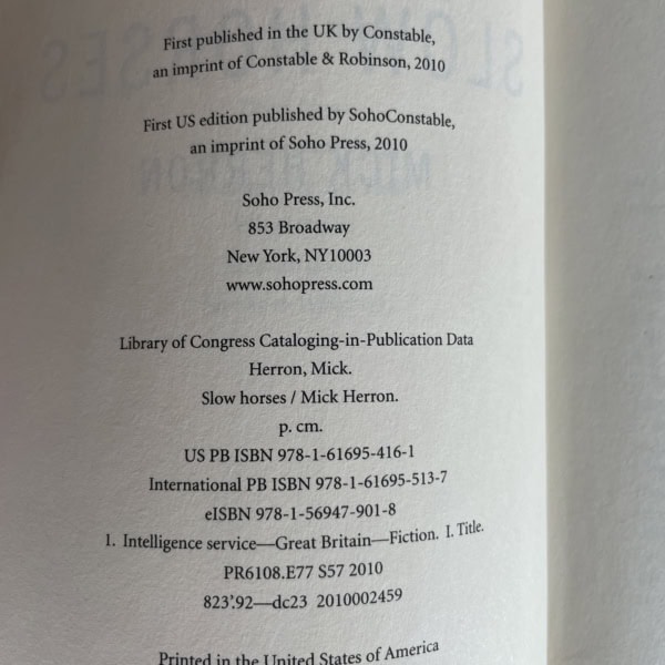 mick herron slow horses first paperback 2