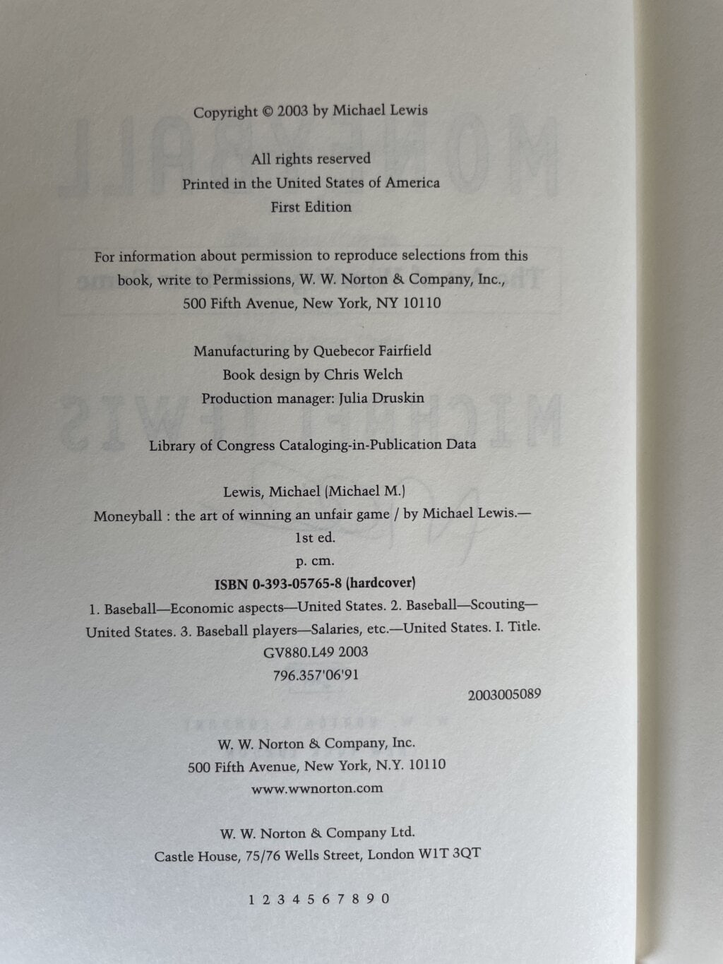 moneyball michael lewis signed first ed2