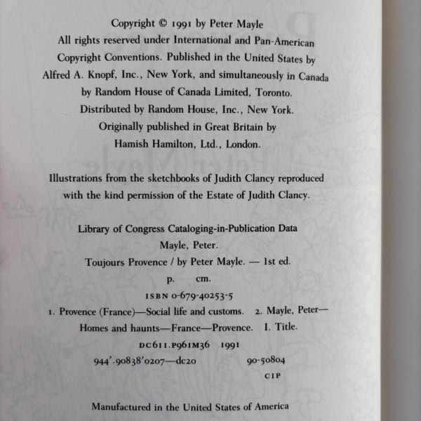 peter mayle toujours provence first us signed3