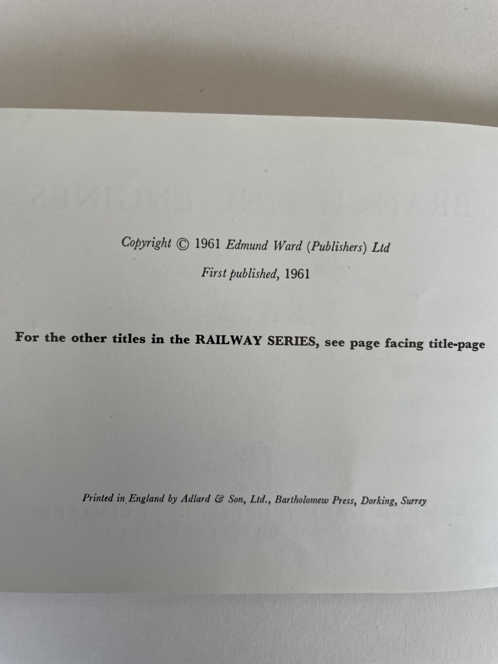 rev w awdry branch line engines first2