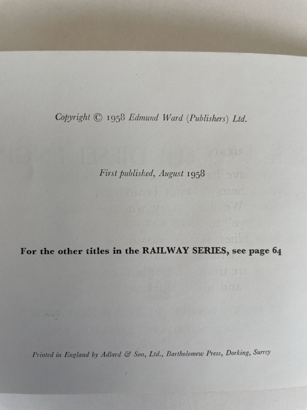 rev w awdry duck and the diesel engine first2