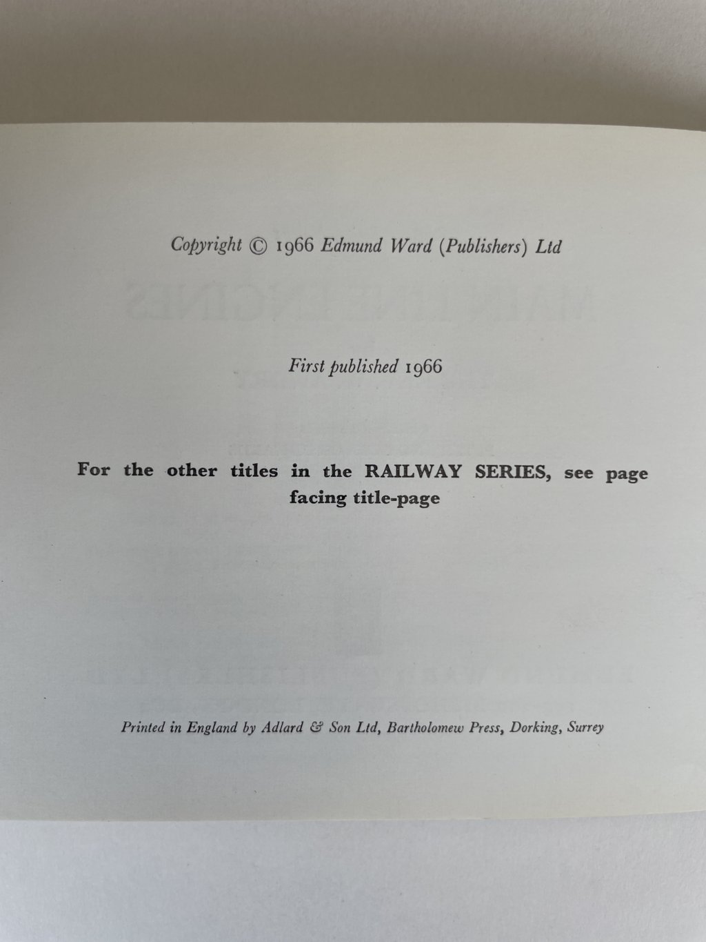 rev w awdry main line engines first 2