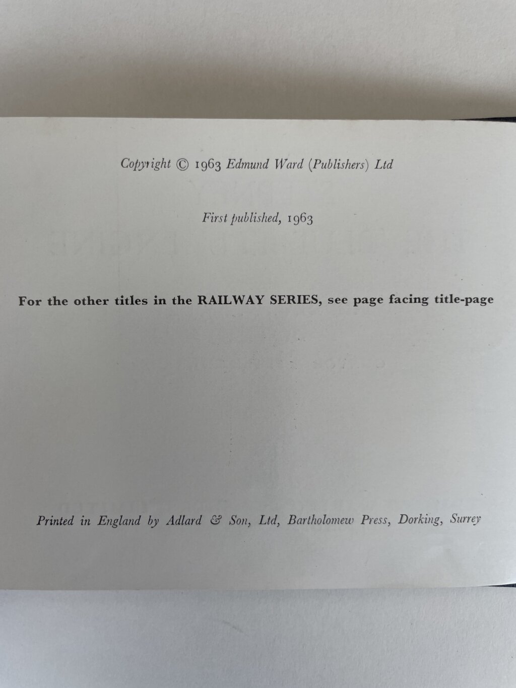 rev w awdry stephney first 2