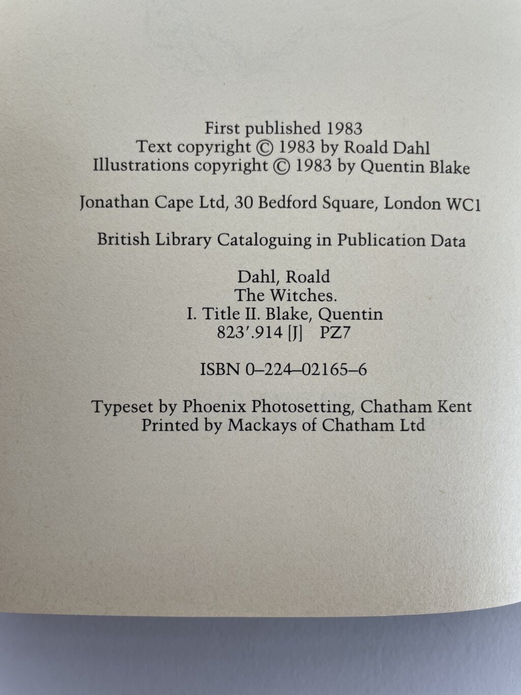 roald dahl the witches first ed2