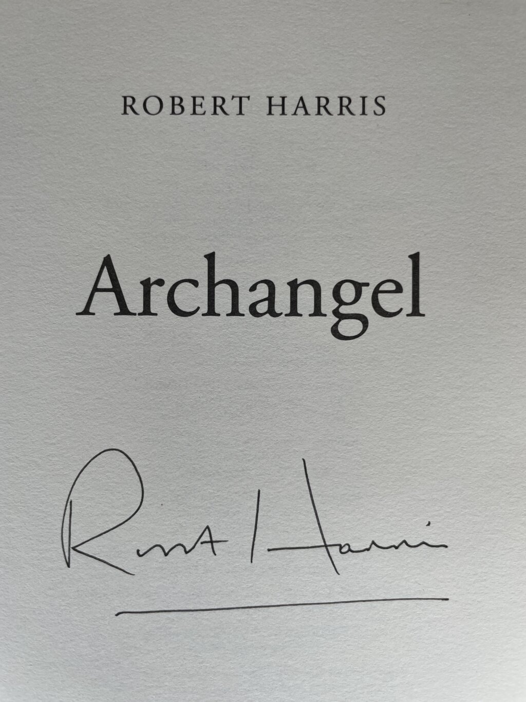 robert harris archangel signed first 2