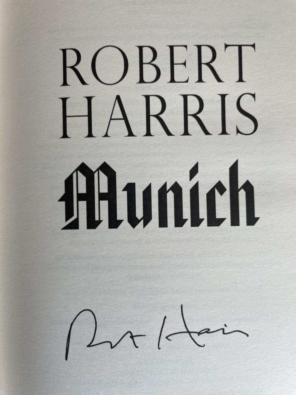 robert harris munich signed first 2