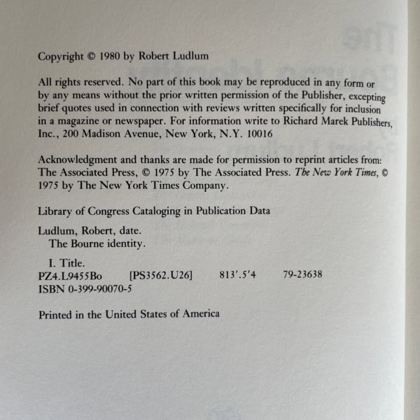 robert ludlum the bourne identity first edi2