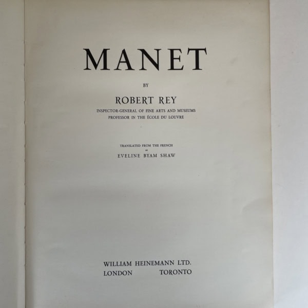 robert rey manet first edition2