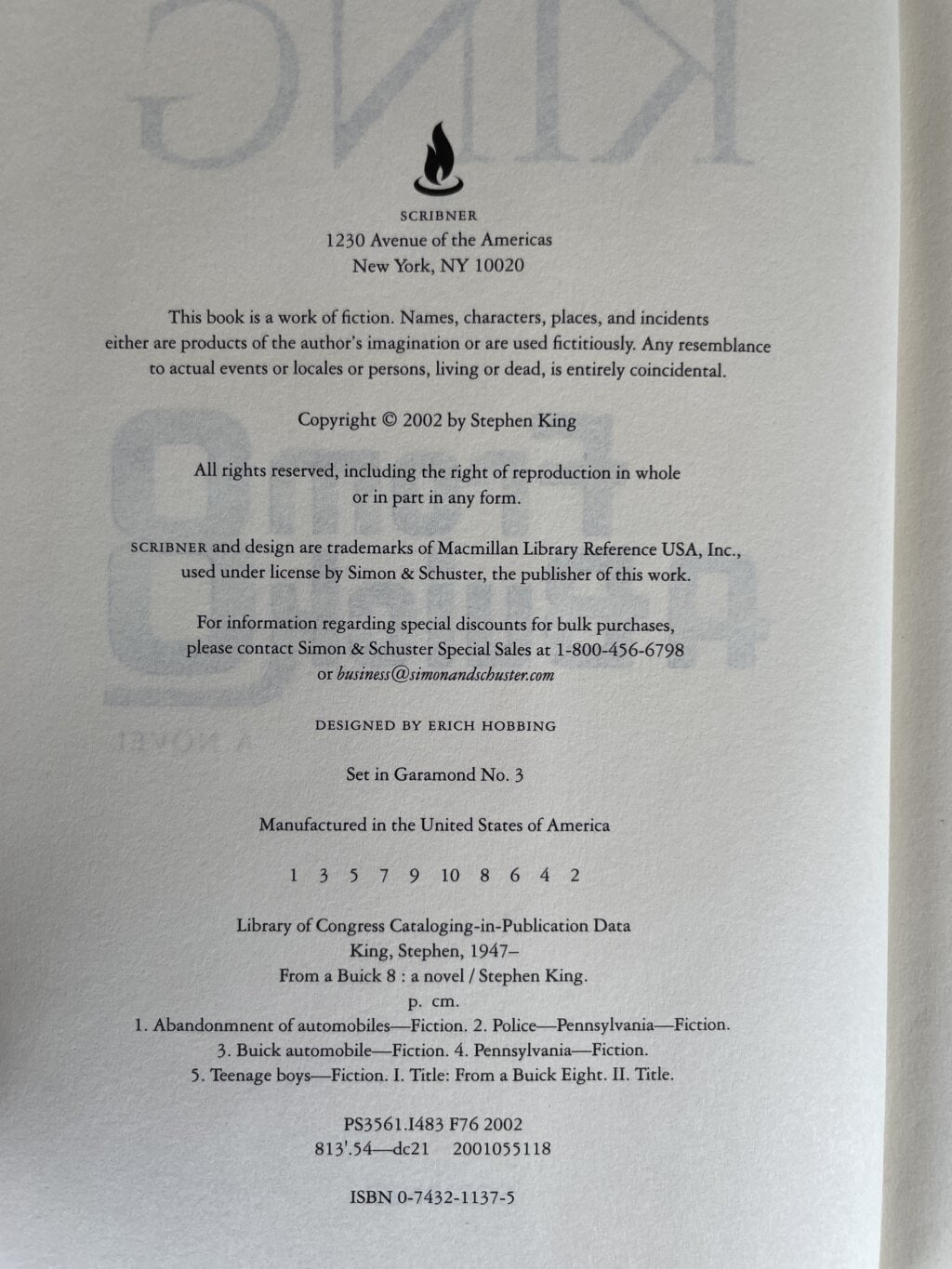 stephen king from a buick 8 first us poster 2