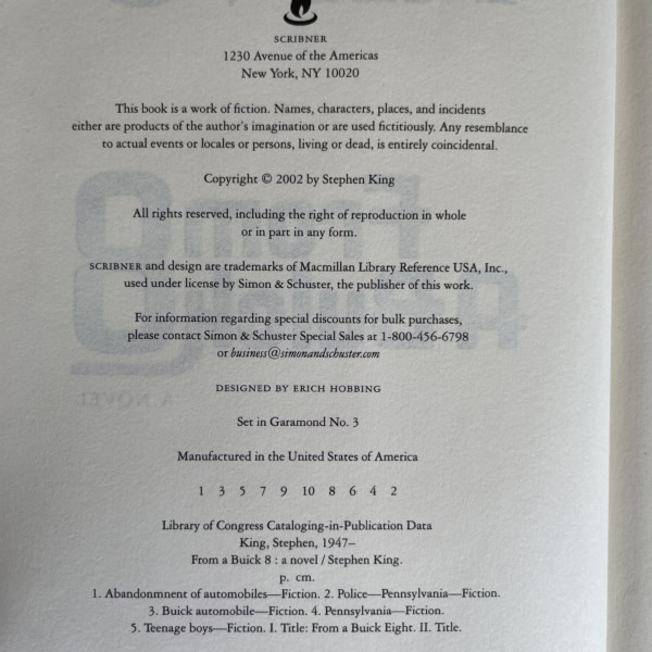 stephen king from a buick 8 first us poster 2