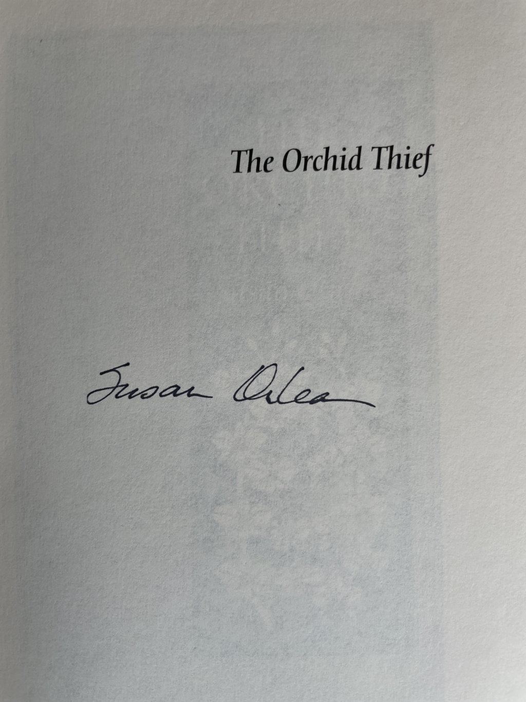 susan orlean the orchid thief signed first 2