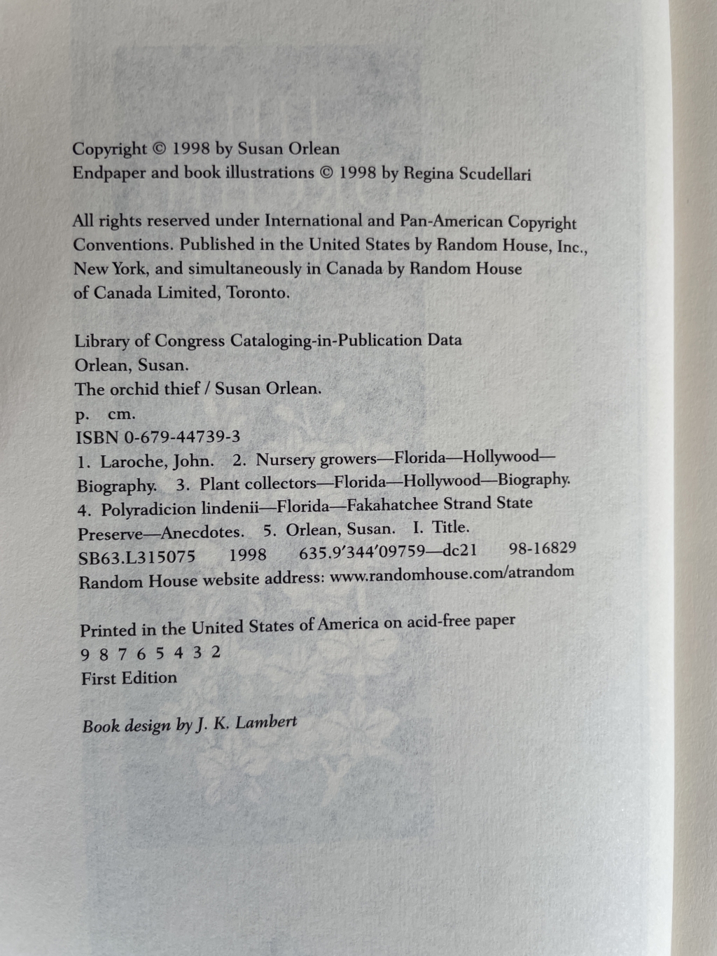 susan orlean the orchid thief signed first 3