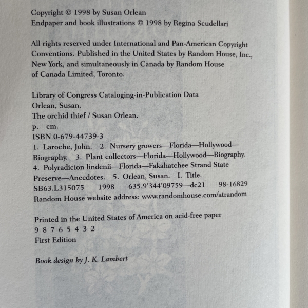 susan orlean the orchid thief signed first 3