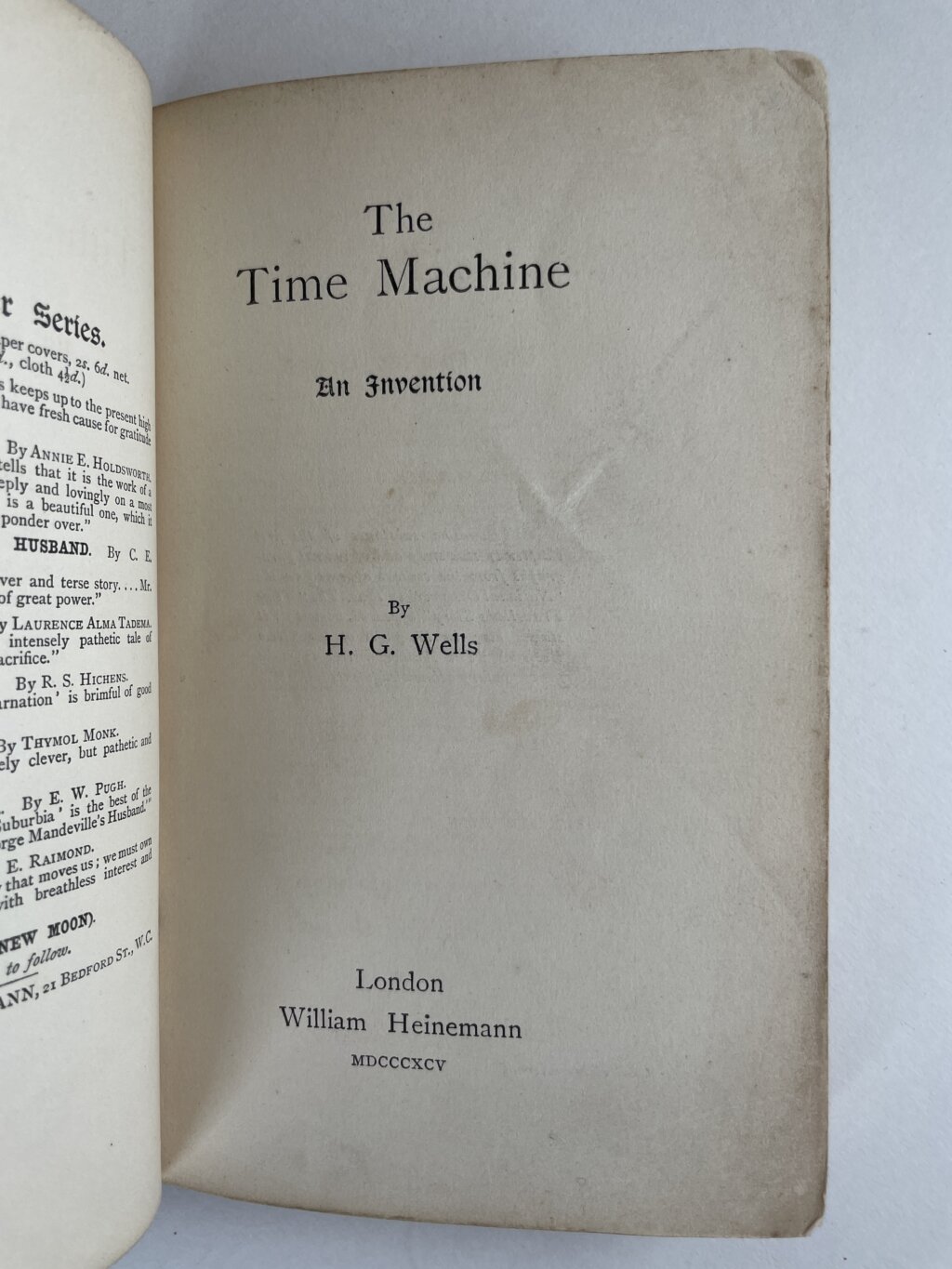hg wells the time machine first 2
