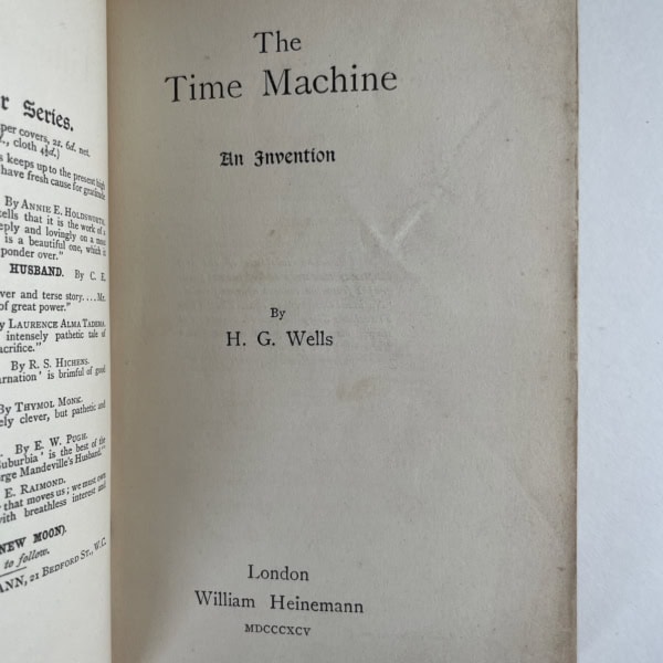 hg wells the time machine first 2