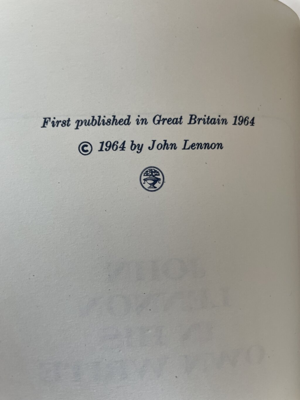 john lennon in his own write signed first3