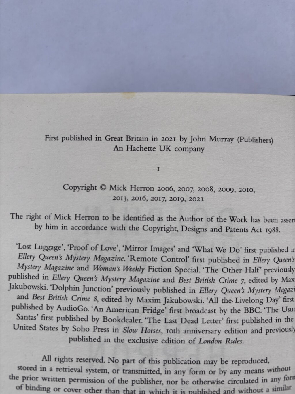 mick herron dolphin junction first ed2