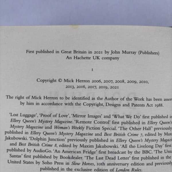 mick herron dolphin junction first ed2