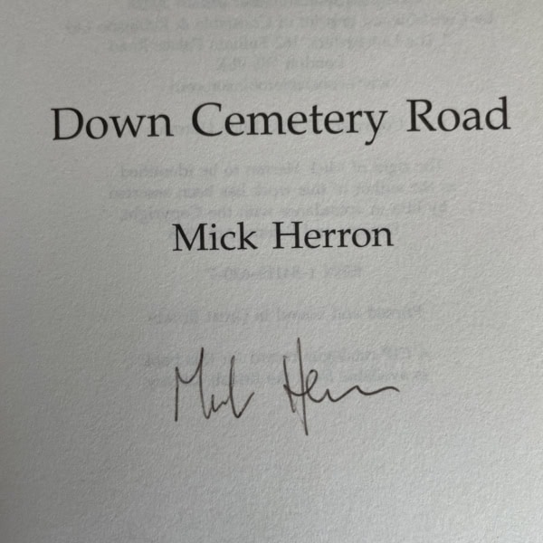 mick herron down cemetery road signed first ed2