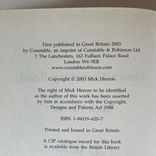 mick herron down cemetery road signed first ed3