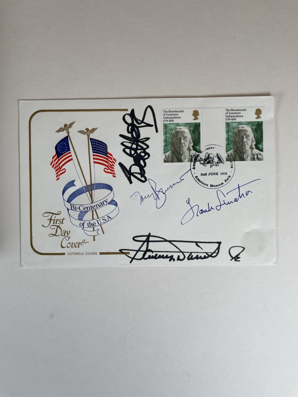 sinatra with signed stamps 2
