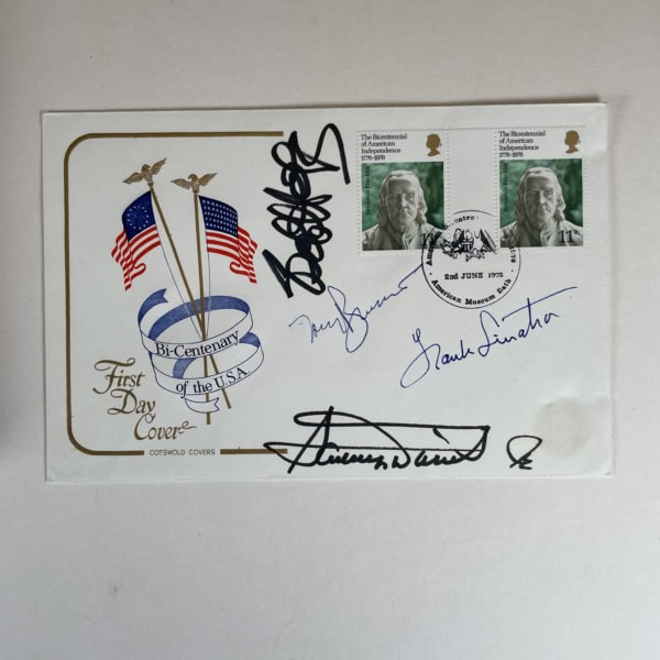 sinatra with signed stamps 2