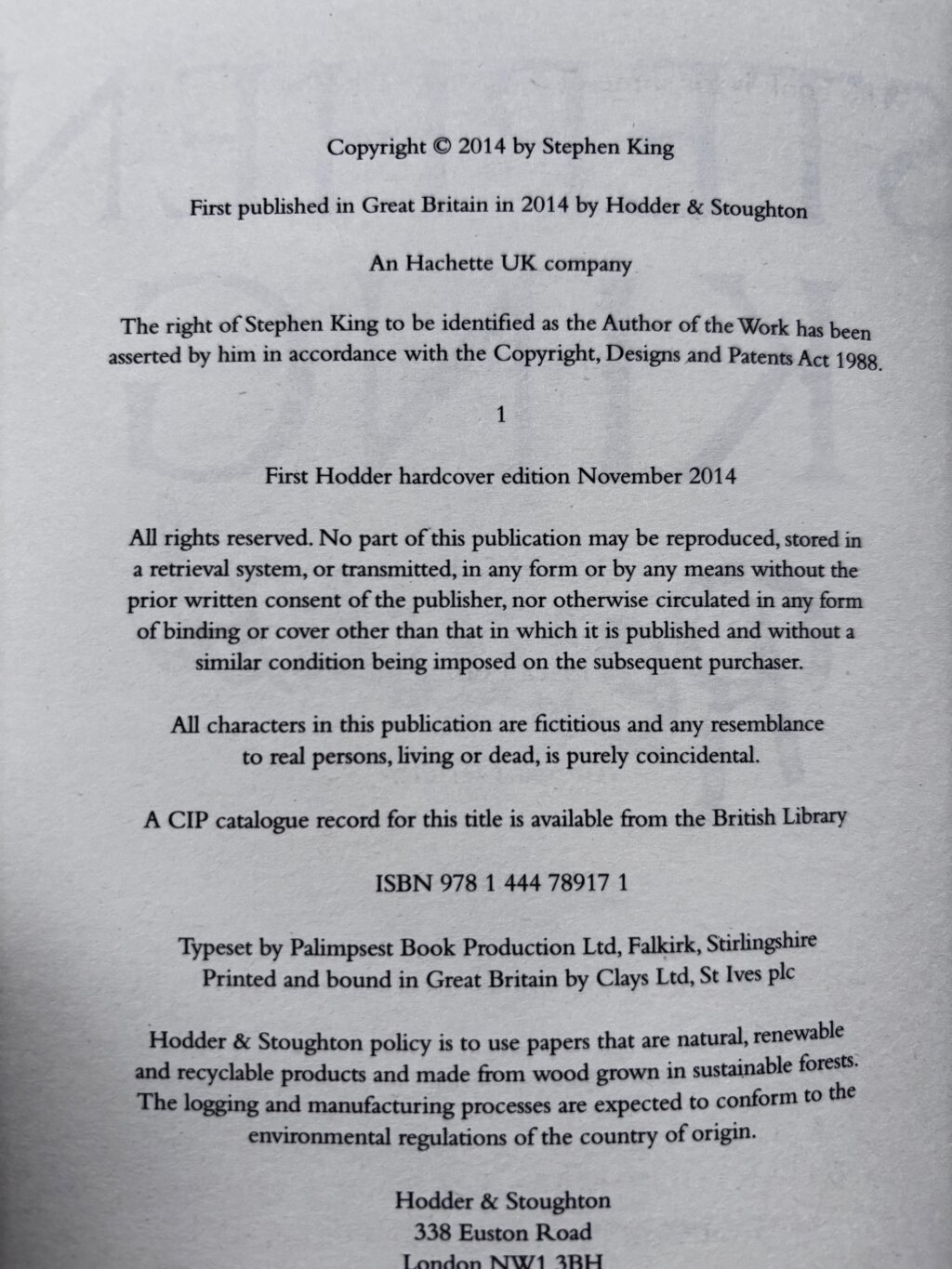 stephen king revival alt wrapper first uk edi 2