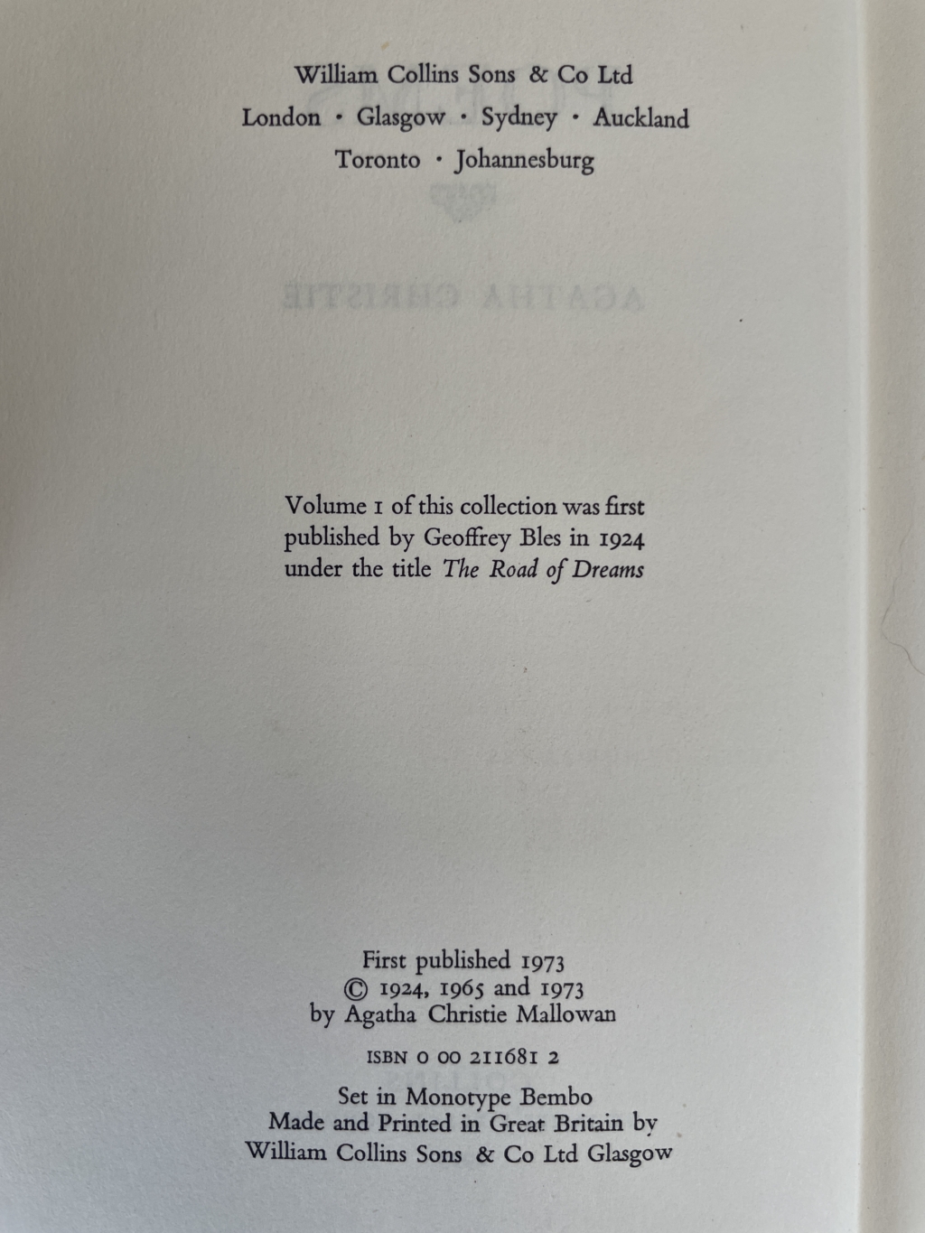 agatha christie poems first edition2