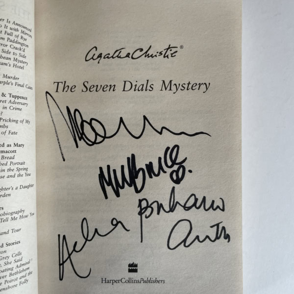 agatha christie seven dials multi signed 3
