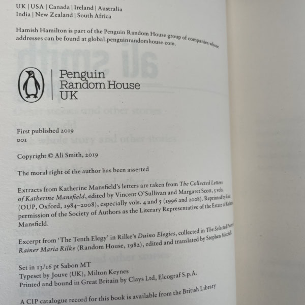 ali smith seasons first ed3