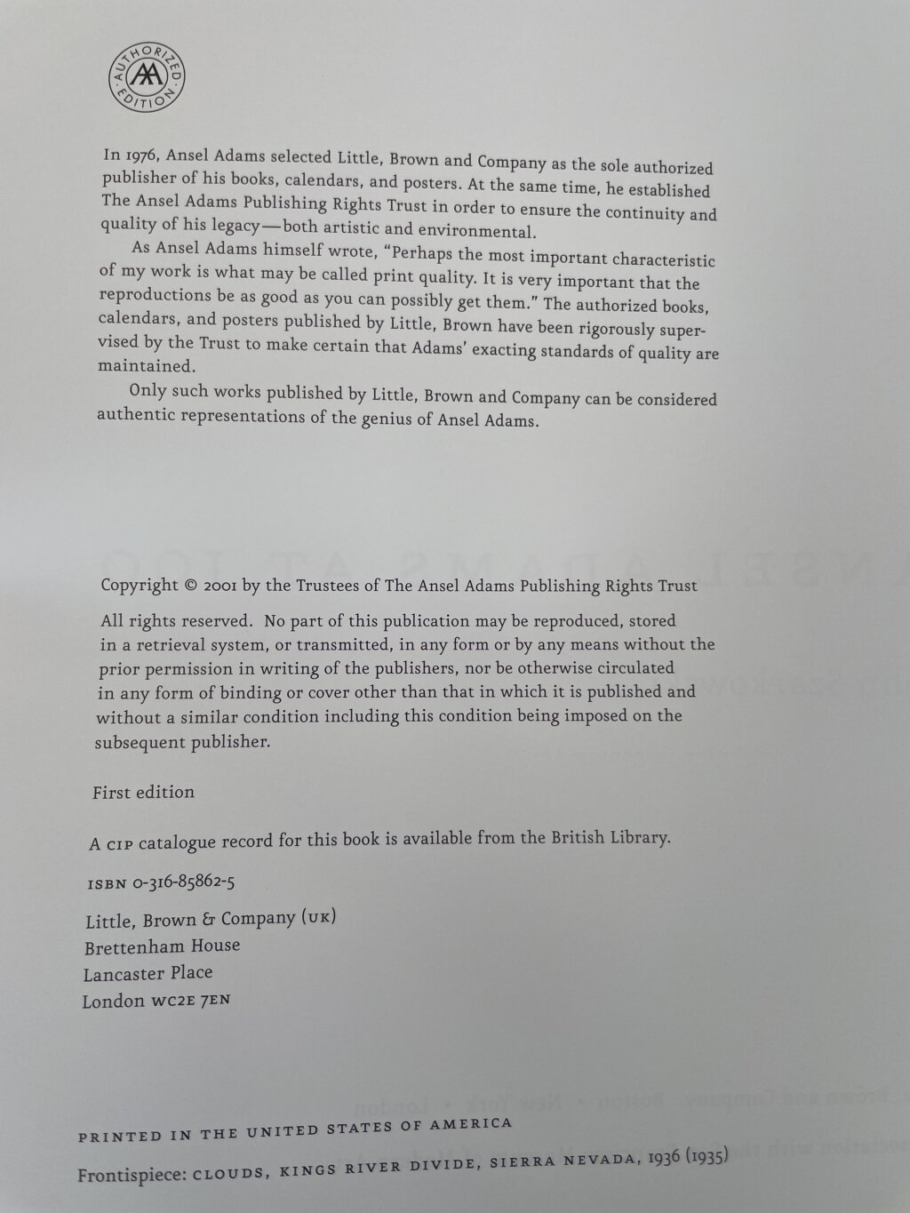 ansel adams at 100 first 4