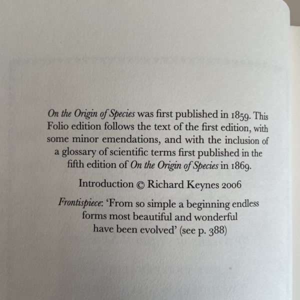 charles darwin the origin of the species folio2
