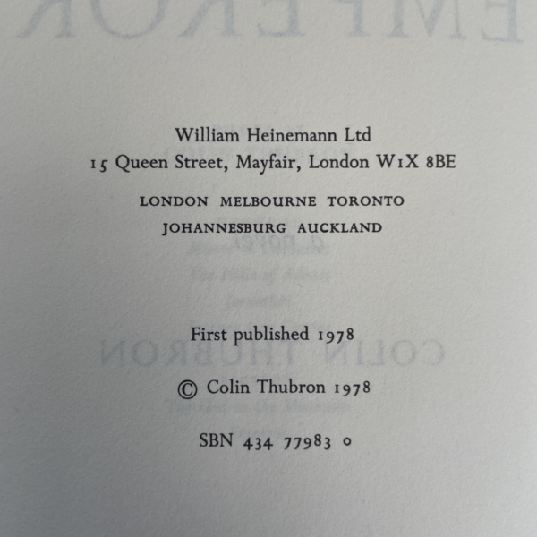 colin thurbon emperor signed first edition3